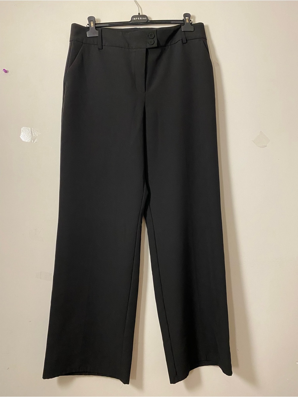 Melanie Lynn wide leg Black plus size Dress Pants